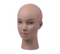 B Baosity Tête de Mannequin Chauve avec Support de Perruque, Chapeau Robuste et Léger