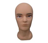 B Baosity Tête de Mannequin Chauve Mâle, Modèle de Tête de Mannequin, Perruques Faisant Du Style, Lisse, Présentoir de Perruque, Présentoir de Chapeau pour Chap, HL03