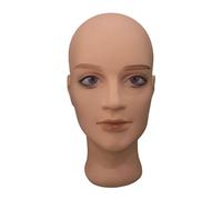 B Baosity Tête de Mannequin Chauve Mâle, Modèle de Tête de Mannequin, Perruques Faisant Du Style, Lisse, Présentoir de Perruque, Présentoir de Chapeau pour Chap, 04