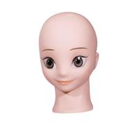 B Baosity Tête de Mannequin Chauve Stable, Modèle de Poupée de Cosplay Anime, avec Perruque