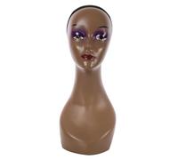 B Baosity Tête de Mannequin Chauve, Support de Perruque, Polyvalent, Base Stable, Tête de Mannequin Professionnelle Portable avec épaule pour Magasin de Bijoux, Lèvre rouge