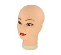 B Baosity Tête de Mannequin En Mousse avec Support pour Perruques, Chapeaux, Lunettes, Maquillage et Coiffure, Idéale pour Les Salons de Coiffure, Base blanche pour femme