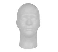 B Baosity Tête de Mannequin Homme avec Porte-perruque, Fonctionnelle et Légère En Polystyrène pour Chapeaux, Lunettes et Accessoires, Idéale pour Les Magasins,