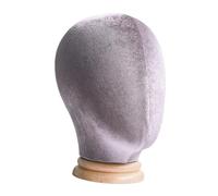 B Baosity Tête de Mannequin, Modèle de Tête de Perruque, Support de Postiche Autoportant Multifonctionnel pour Affichage de Perruque pour Salon de Lunettes et B, GRIS