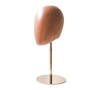 B Baosity Tête de Mannequin Modèle Support pour Perruque Chapeau Présentoir Élégant En Fibre de Verre et Acier Inoxydable Stable Adapté pour Salon Coiffure Barb, Socle doré