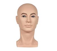B Baosity Tête de Mannequin Perruque Support Affichage Perruque Homme Modèle Cheveux Lunettes Fonction Support Stable Matière PVC Adaptée à Salon Maison Vitrine, Mâle