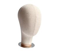 B Baosity Tête de Mannequin pour Casquettes, Support En Tissu et Métal, Base Multifonctionnelle, Convient Aux Studios Photo et Aux Particuliers, Fond argenté