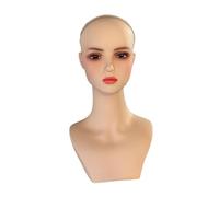B Baosity Tête de Mannequin Présentoir Chapeaux Perruques Support Solide PVC Maquillée Portable Facile à Nettoyer Convient aux Salons Magasins