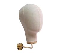 B Baosity Tête de Mannequin Présentoir Mural Porte-perruque Support Chapeau Mannequin Rangement Robuste Matériaux Légers Surface Facile à Nettoyer Adaptée pour, beige