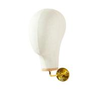 B Baosity Tête de Mannequin, Présentoir pour Perruques, Chapeaux et Postiches, Support Mural, Espace de Rangement, Mannequin En Toile pour La Maison, 15cm or