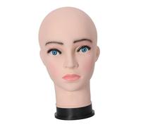 B Baosity Tête de Mannequin Réaliste pour Présentation de Perruques, Modèle Féminin Professionnel, Porte-lunettes, Organiseur de Chapeaux, PVC et Facile, Blanc