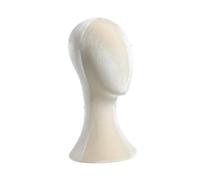 B Baosity Tête de Mannequin Support pour Perruque Présentoir Chapeau Capteur de Perruques Matériau Mousse et Velours Stable Convient Salon Maison Centre, Abricot