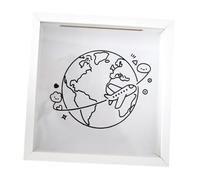 B Baosity Ticket Boîte à Souvenirs Cadre Boîte à Billets Fenêtre Bois Emplacement Haut Adapté Au Rangement et Exposition Objets Souvenir Salon Chambre Fête Bure, 29 Cm X 29 Cm X 4.5