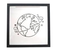 B Baosity Ticket Shadow Box Boîte à Souvenirs Cadre D'Affichage Coffret En Bois avec Fenêtre Transparente et Insertion Facile pour Conserver Cartes Photos Médai, 15 Cm X 15 Cm X 4.5