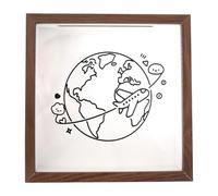 B Baosity Ticket Shadow Box Boîte Mémoire Cadre Présentoir Souvenir Fenêtre Bois Fente Supérieure Stockage Billets Adapté à Amis Famille Décoration Séjour Burea, 29 Cm X 29 Cm X 4.5