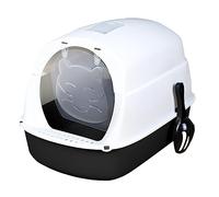 B Baosity Toilettes pour avec Couvercle et Porte, Entièrement Fermées, avec Bac à Litière Amovible et Résistant, Noir