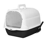 B Baosity Toilettes pour avec Couvercle et Porte, Entièrement Fermées, avec Bac à Litière Amovible et Résistant, Noir Portable