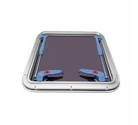 B Baosity Trappe Marine Fenêtre Écoutille Ouverture de Pont pour Aération et Lumière Naturelle Loquets Intérieurs pour Sortie d'Urgence Adaptée aux Yachts, 421x421 Mm