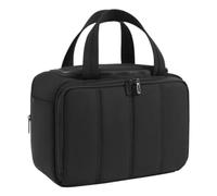 B Baosity Trousse de Toilette de Sac Cosmétique Organisateur Maquillage Beauty Case à Boîtier Structuré avec Accès Large Poche Zippée Frontale pour Petits, Array, Noir, 32 X 20 X 16 Cm