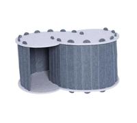 B Baosity Tunnel de Jeu pour avec Lit Intégré, 2 Ouvertures, Grotte Respirante Toutes Saisons, Aire de Jeux Confortable, Housse Amovible, Facile à Nettoyer, Gris Foncé