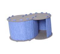 B Baosity Tunnel de Jeu pour Chats, Lit et Maison pour Animaux, Jouet Interactif Amovible Toutes Saisons, Confortable, pour 2 Chats, Grotte à 2 Trous, Bleu