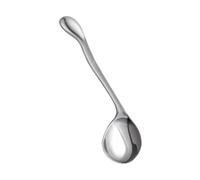 B Baosity Ustensile Courbé Fourchette Cuillère Acier Inoxydable Ergonomique Portable Aide Fonctionnelle Convient Personnes Mobilité Réduite Domicile Repas, Cuillère Gauche