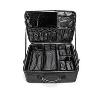 B Baosity Valise Maquillage Professionnelle, Trolley en Tissu Oxford À Trois Couches + 4 Petits Sacs + Roues D Avion + Bandoulière