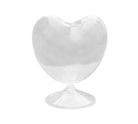 B Baosity Vase en Forme de Cœur, Vase Décoratif en Verre Transparent, Pot de Fleurs pour Bureau, Idéal pour Un Anniversaire, Appartement, Chambre, Hôtel Ou Rest