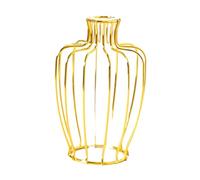 B Baosity Vase Terrarium en Fer Forgé, Jardinière Décorative Moderne et Créative en Verre pour Bureau, Vase Hydroponique pour étagère, Table Ou Pelouse, Or