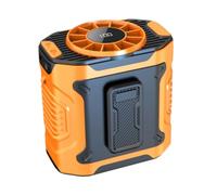 B Baosity Ventilateur Ceinture Réglable à 100, Silencieux, avec Cordon pour Porter Autour Du Cou. Idéal pour Le Sport, Le Bureau et Le Camping, Orange