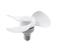 B Baosity Ventilateur de Plafond à Douille E27, Mini Ventilateur Silencieux à 3 Pales, Ventilation Puissante, Facile à Installer, Idéal pour Salon, Chambre D, Pas de Tuyau Réglable, 14cm