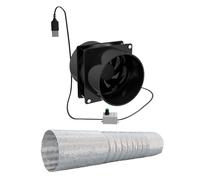 B Baosity Ventilateur D'extraction Mural USB à économie D'énergie pour Yacht, Ventilateur D'extérieur, Extracteur D'air pour Fenêtre, Salle, Tube 3M à double ventilateur