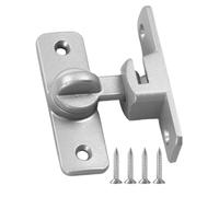 B Baosity Verrou de Porte Loquet de Grange Serrure Coulissante et Boulon de Sécurité En Alliage de Zinc avec Installation à 90 et 180 Degrés Adapté pour Armoir, Argent
