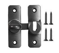 B Baosity Verrou de Porte Loquet de Grange Serrure Coulissante et Boulon de Sécurité En Alliage de Zinc avec Installation à 90 et 180 Degrés Adapté pour Armoir, Noir