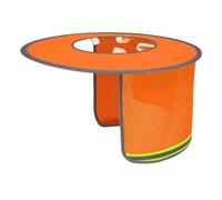B Baosity Visière de Chantier Visière Casque Pare-Soleil Large Rebords Protection Maille Aérée Réfléchissante Légère Pliable, Visière Pare-Soleil pour Casque De Sécurité 25 60cm, Array, Orange