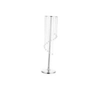 B Baosity Wedding Flower Stand Support Floral Colonne Décorative Porte-Fleurs en Matériau Fer Acrylique Stable pour Arrangement de Fleurs Présentation Événement, Argent, 15cmx20cmx50cm