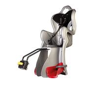 b bellelli B-One - Siège arrière pour vélo - pour Les Enfants jusqu'à 22 kg, de 3 à 8 Ans - Fixation au Cadre - Argent