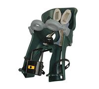 b bellelli Freccia 2021 - Siège Avant pour vélo avec Coussins et Bretelles en Faux Cuir - pour Les Enfants jusqu'à 15 kg, de 9 Mois à 3 Ans - Fixation au Cadre - Vert forêt