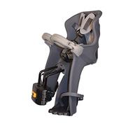 b bellelli Freccia 2021 - Siège Avant pour vélo avec Coussins et Bretelles en Faux Cuir - pour Les Enfants jusqu'à 15 kg, de 9 Mois à 3 Ans - Fixation au Cadre - Gris foncé