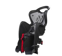 b bellelli Mr Fox 2021 - Siège arrière inclinable pour vélo - Coussin et Bretelles en Faux Cuir - pour Les Enfants jusqu'à 22 kg, de 3 à 8 Ans - Fixation au Porte-Bagages - Noir