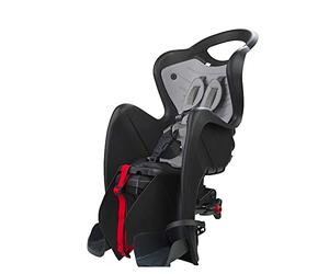 b bellelli Mr Fox 2021 - Siège arrière inclinable pour vélo - Coussin et Bretelles en Faux Cuir - pour Les Enfants jusqu'à 22 kg, de 3 à 8 Ans - Fixation au Porte-Bagages - Noir