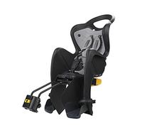 b bellelli Mr Fox 2021 - Siège arrière pour vélo - Coussin et Bretelles en Faux Cuir - pour Les Enfants jusqu'à 22 kg, de 3 à 8 Ans - Fixation au Cadre, inclinable - Noir