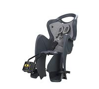 b bellelli Mr Fox 2021 - Siège arrière pour vélo - Coussin et Bretelles en Faux Cuir - pour Les Enfants jusqu'à 22 kg, de 3 à 8 Ans - Fixation au Cadre - Gris foncé