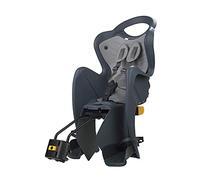 b bellelli Mr Fox 2021 - Siège arrière pour vélo - Coussin et Bretelles en Faux Cuir - pour Les Enfants jusqu'à 22 kg, de 3 à 8 Ans - Fixation au Cadre, inclinable - Gris foncé