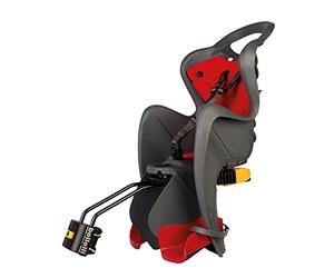 b bellelli Mr Fox - Siège arrière pour vélo - pour Les Enfants jusqu'à 22 kg, de 3 à 8 Ans - Fixation au Cadre, inclinable - Gris foncé