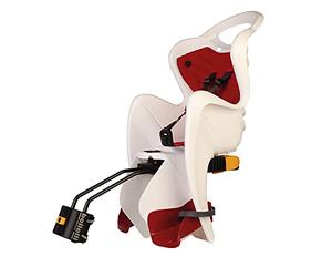 b bellelli Mr Fox - Siège de vélo arrière - Attache de détente : se replie jusqu'à 15° - Se Fixe au châssis - de 9 Mois à 8 Ans - Max 15 kg - Couleur Blanche