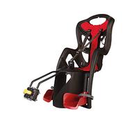 b bellelli Pepe - Siège arrière pour vélo - pour Les Enfants jusqu'à 22 kg, de 3 à 8 Ans - Fixation au Cadre - Noir et Rouge