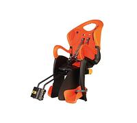 b bellelli Tiger - Siège arrière pour vélo - pour Enfant jusqu'à 22 kg - 3 à 8 Ans - Se Fixe au Cadre, inclinable - Orange Noir