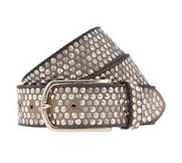 b.belt Ceinture à rivets en cuir 100 cm beige