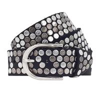 b.belt Ceinture à rivets en cuir 80 cm noir